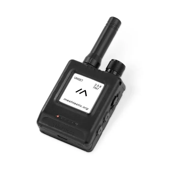 Elecrow ThinkNode M5 Meshtastic handheld with 1.54 inch screen, ESP32-S3, GPS and antenna